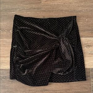 Black Velvet glitter polka dot Skirt